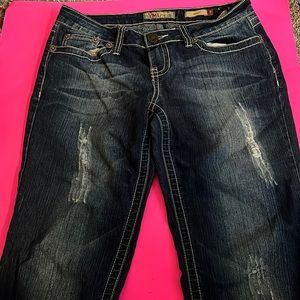 Dark Wash Blue Jeans